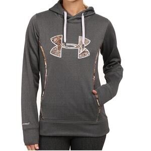 Under Armour Women's Storm Caliber Gray Camo Hoodie Sweatshirt Size S